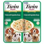 Inaba maius koerale Dog Twin Chicken with Vegetables in Broth, 2x40g