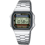 Casio unisex kell A168WA-1YES must Hõbedane