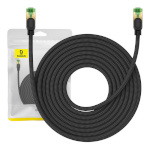 Baseus võrgukaabel Braided cat.8 Ethernet RJ45, 40Gbps, 10m (must)