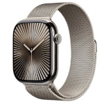 Apple Watch Series 10 GPS + Cellular 46mm Natural Titanium Case with Natural Milanese Loop - M/L