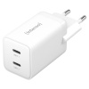 Intenso laadija Power Adapter W40CC GaN valge 2x USB-C 40W