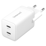 Intenso laadija Power Adapter W40CC GaN valge 2x USB-C 40W