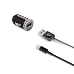 Celly USB autolaadija Lightning kaabliga, 2.4A