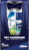 Head & Shoulders komplekt Hey Handsome Deep Cleanse Oil Control Anti-Dandruff Shampoo 300ml + Gillette Series Soothing Aloe Vera Sensitive Shaving Gel 200ml, meestele