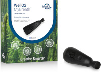 WellO2 nutikas huulik MyBreath Gen 2.0 Smart Mouthpiece, must