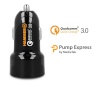 Hammer Express 2xUSB autolaadija, KIIRE 30W, must