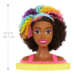 Mattel Barbie head for styling Neonowa rainbow curly hair