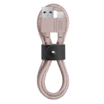 Native Union laadimiskaabel Belt cable USB-A to Lightning 1.2m roosa