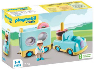 Playmobil klotsid komplekt 1.2.3 71325 Szalony Donut Truck with funkcją układania and sortowania