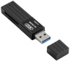 XO mälukaardilugeja DK05B 2in1 USB 3.0 must