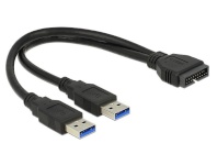 Delock kaabel USB 3.0 Pin header male > 2 x USB 3.0 Type-A male 25 cm