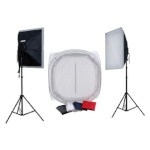 Falcon Eyes Product Photo- Set with 75x75x75 Photo Tent with Lighting 1600W